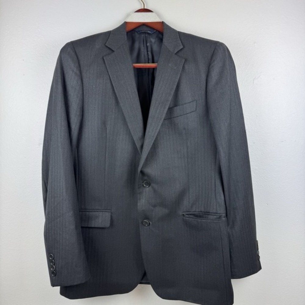 Brooks‎ Brothers Saxxon 1818 Fitzgerald Blazer 41L USA Grey/Grey Coat Jacket